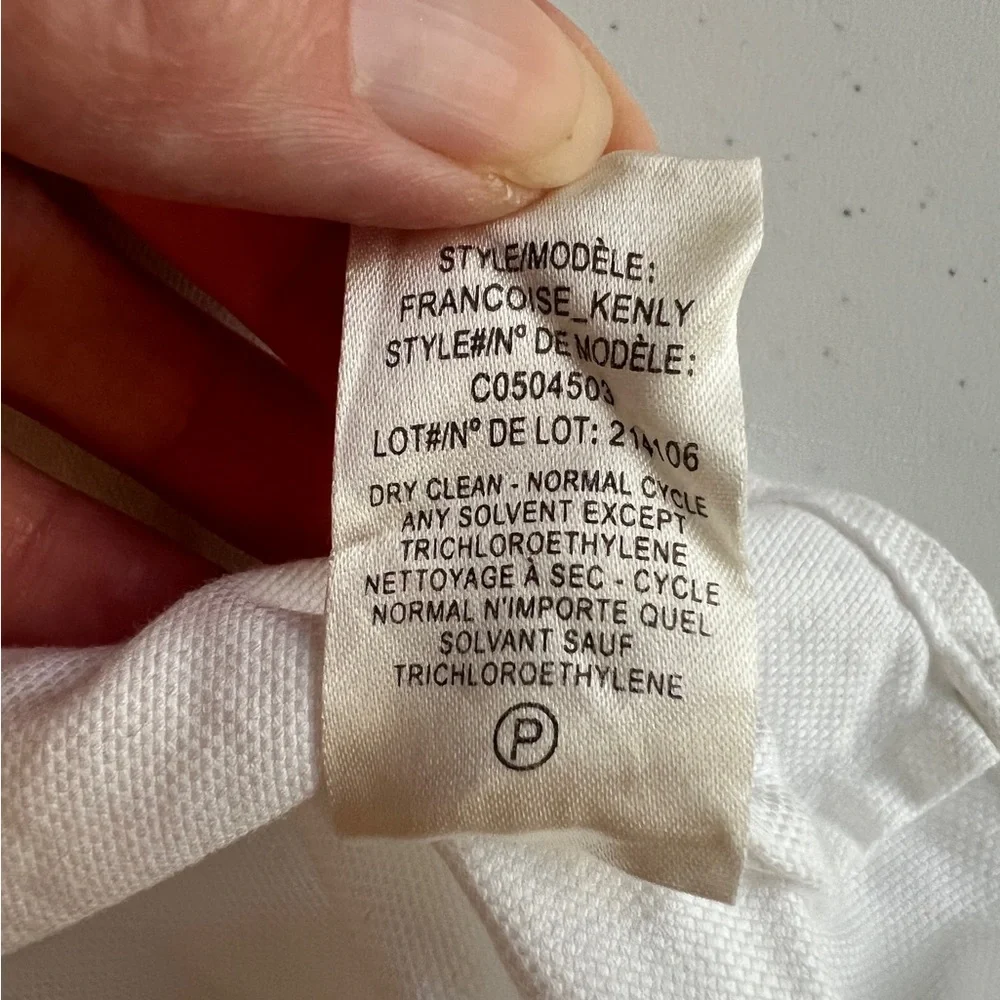 Theory Women’s White Button-Up Shirt Size M - Picture 6 of 7